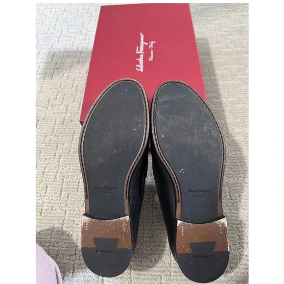 Salvatore Ferragamo Black Leather Loafers - Picture 3 of 5